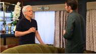 Michael (Christian LeBlanc) listened to Cane's (Billy Flynn) offer on The Young and the Restless | Image: CBS